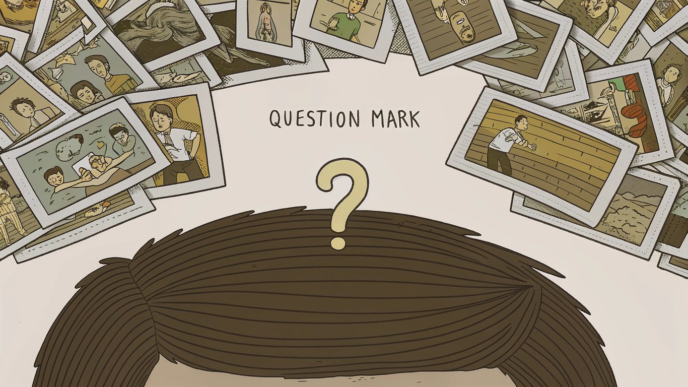 Illustration of a person overwhelmed by a chaotic stream of celebrity content from social media.